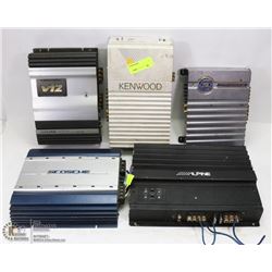 LOT OF 5 CAR STEREO AMPS