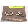Image 1 : 2 PAIRS OF  STERLING SILVER HOOP EARRINGS