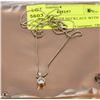 Image 1 : STERLING SILVER NECKLACE WITH CLEAR  STONE
