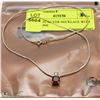 Image 1 : STERLING SILVER NECKLACE WITH RED STONE
