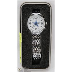 DALLAS COWBOYS METAL WATCH W/CASE.