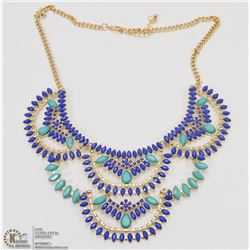 LADIES BLUE AND GREEN FASHION CHOKER