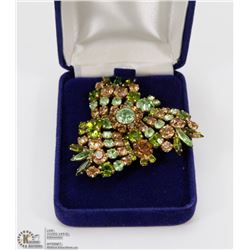 MULTI-COLOUR RHINESTONE BROOCH