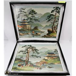 LOT OF 2 VINTAGE FRAMED PAINTINGS