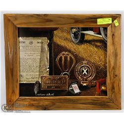 ROLLS ROYCE AWARD FRAMED PICTURE 18X22