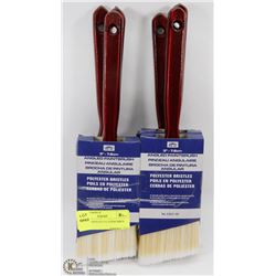 6 NEW 3" ANGLED PAINTBRUSHES.