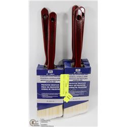 6 NEW 3" ANGLED PAINTBRUSHES.