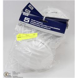 10 PACKS OF 5 NEW DUST MASKS.