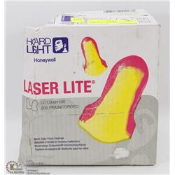 CASE OF HONEYWELL LASER LITE EARPLUGS - 200 PAIRS