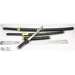 SET OF 3 SAMURAI SWORDS, WITH BLACK