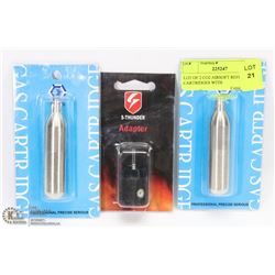 LOT OF 2 CO2 AIRSOFT REFILLABLE CARTRIDGES WITH