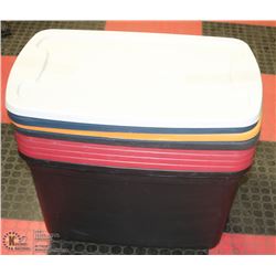 BUNDLE OF 6 RED & BLACK STORAGE