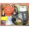 Image 1 : LARGE BOX OF CAMPING SUPPLIES INCL. BBQ