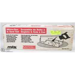 NEW MITER BOX AND SAW SET