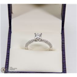 NEW BENMOSS ENGAGEMENT 14K WHITE GOLD DIAMOND RING