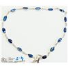Image 1 : 3) 14KT WHITE GOLD 15 SAPPHIRE BRACELET