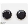 Image 1 : 9) 14KT WHITE GOLD BLACK DIAMOND EARRINGS
