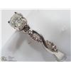Image 2 : 2) 14K WHITE GOLD DIAMOND & PINK DIAMONDS RING