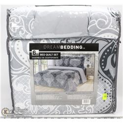 NEW 6PCS KING SIZE COMFORTER/ QUILT  SET