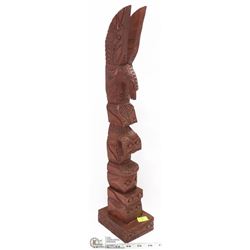 WOOD CARVED MINI TOTEM POLE