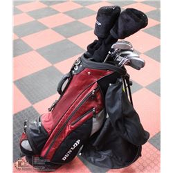 DUNLOP GOLF CLUBS AND BAG