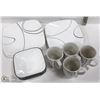 Image 2 : COMPLETE SET OF 4 CORELLE DISHES WITH EXTRA PLATES