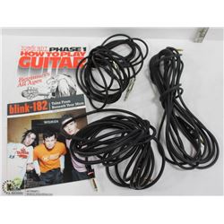 GROUP OF 3 INSTRUMENT CABLES, ONE IS MONSTER