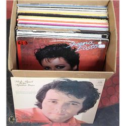 BOX OF LPS INCL KIM CARNES, LITTLE RIVER BAND, TOM