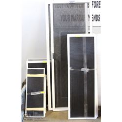 LARGE LOT OF ASSORTED SIZE SCREENS WITH FRAMES