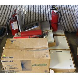 PALLET OF OMEGA ALARM PANELS AND FIRE