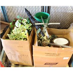 PALLET OF ARTIFICIAL PLANTS AND MORE