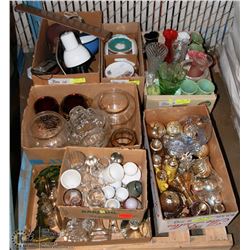 ESTATE PALLET OF GLASSWARE, AVON COLLECTIBLES,