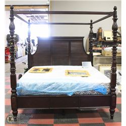 WOOD KING SIZE 4 POSTER BEDFRAME