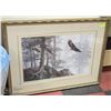 Image 1 : LARGE PRINT WITH EAGLE - GOLD FRAME. 43"X32"
