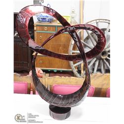 LARGE METAL SHOWHOME RED LOVE KNOT FIGURE