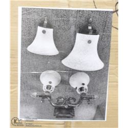 3 NEW  TRADITIONAL WALL SCONCES WITH GLASS