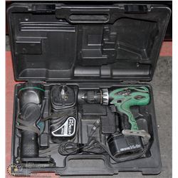 HITACHI CORDLESS TOOL SET.