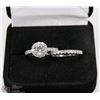 Image 1 : 2PC STERLING SILVER AND CUBIC ZIRCONIA WEDDING SET