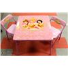 Image 1 : PRINCESS CHILDRENS TABLE WITH 2CHAIRS