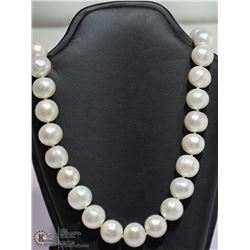 23) FRESHWATER PEARL NECKLACE W/ST. SILVER CLASP