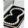 Image 2 : 23) FRESHWATER PEARL NECKLACE W/ST. SILVER CLASP