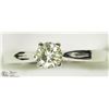 Image 1 : 29) 10KT WHITE GOLD DIAMOND SOLITAIRE RING