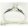 Image 2 : 29) 10KT WHITE GOLD DIAMOND SOLITAIRE RING