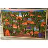 Image 1 : LARGE CANVAS TROPICAL PICTURE.