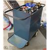 Image 2 : 3 TIER METAL GARAGE/TOOL CART WITH HEAVY DUTY