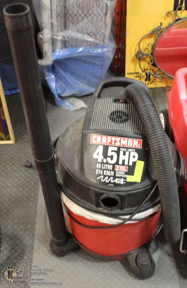 CRAFTSMAN 4.5HP 45 LITRE SHOP VAC WITH HOSE