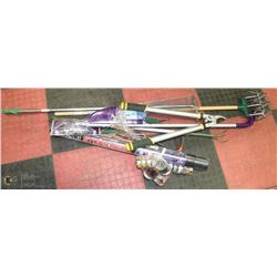 BOX WITH SWIFFER (WORKING), YARD TOOLS, ROTO -