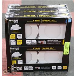 CASE WITH 6 BOXES OF LUMINUS LED 4" PANEL WITH