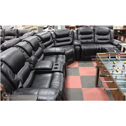 NEW BLACK CARL RECLINING CONSOLE SECTIONAL