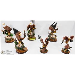 GROUP OF 6 EAGLE NEW  FIGURINES